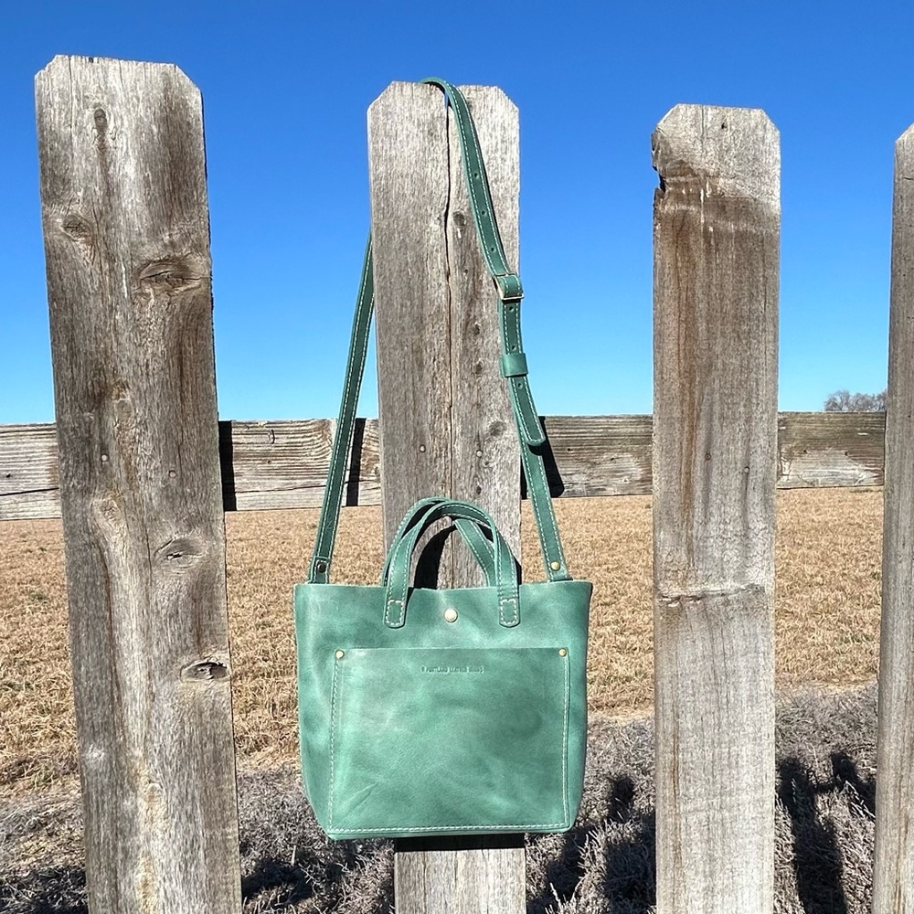 Portland Leather Goods Classic Mini Crossbody in Surf (Unicorn)